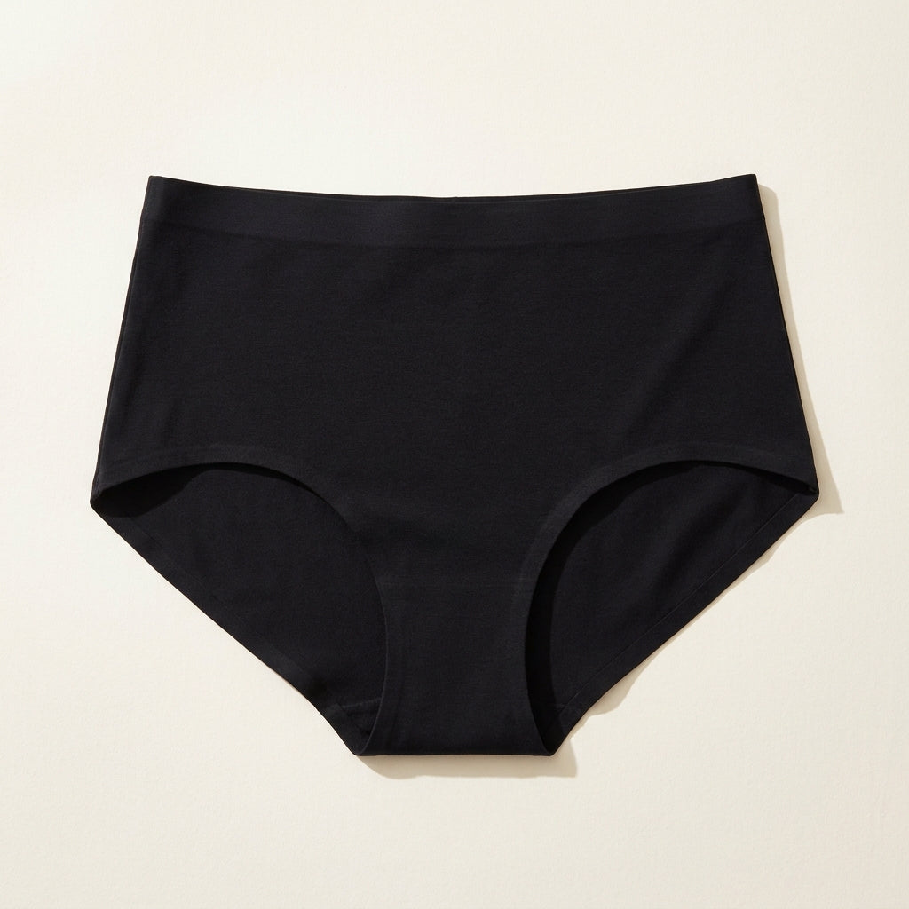 Maggie's high-waisted smoothing brief in black